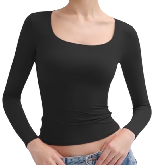 Pumiey Tops - PUMIEY Black Long Sleeve Top